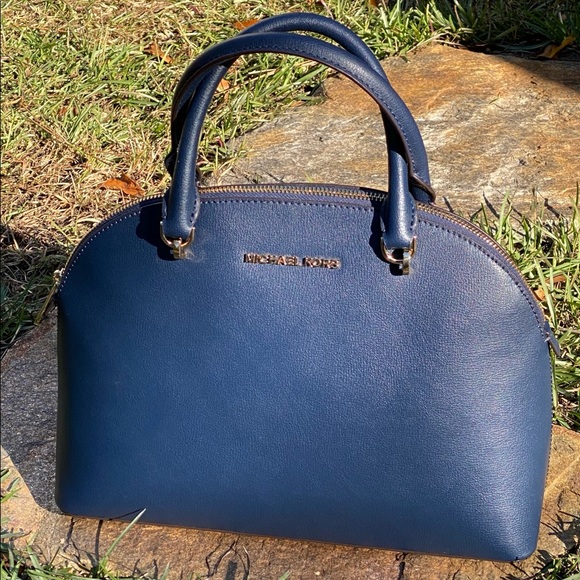 Michael Kors Handbags - Michael Kors Bag, Navy LEATHER Satchel, Brand New, Gorgeous Blue, New with tags!